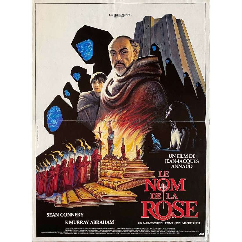 NAME OF THE ROSE French Movie Poster- 15x21 in. - 1987 - Jean-Jacques Annaud, Sean Connery
