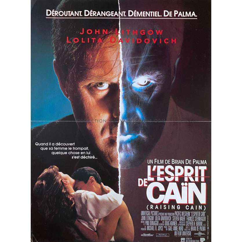 RAISING CAIN French Movie Poster- 15x21 in. - 1992 - Brian De Palma, John Lithgow