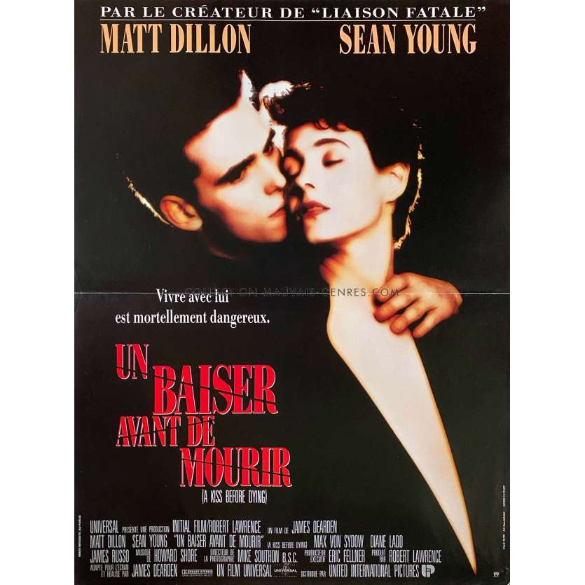 UN BAISER AVANT DE MOURIR Affiche de film- 40x54 cm. - 1991 - James Dearden, Sean Young