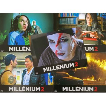 THE GIRL WHO PLAYS WITH FIRE French Lobby Cards x5 - 9x12 in. - 2009 - Daniel Alfredson, Noomi Rapace
