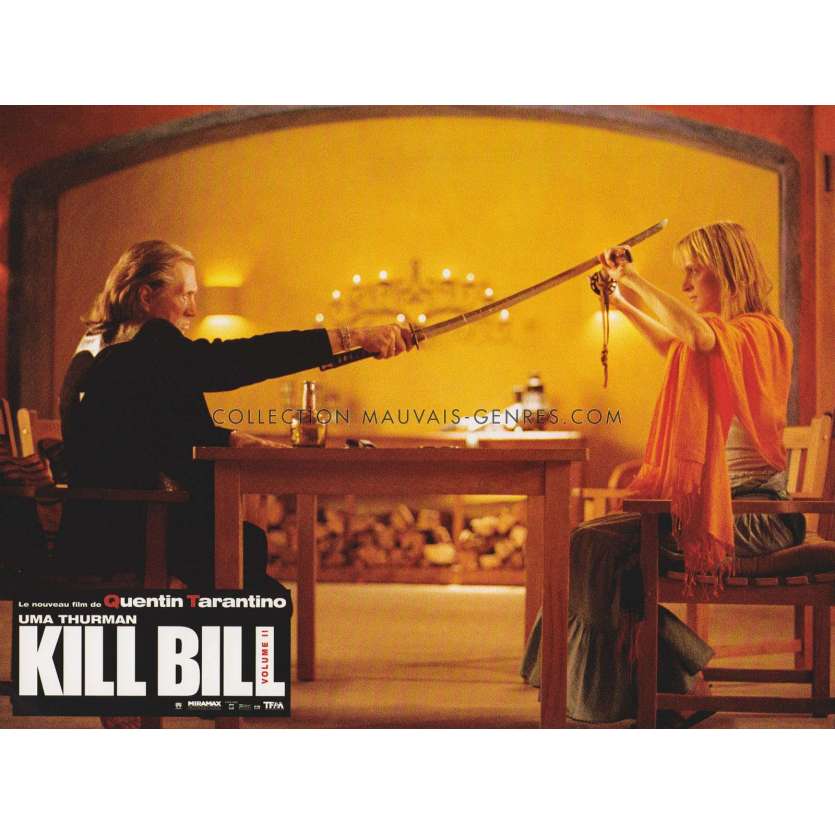 KILL BILL VOL. 2 French Lobby Card N09 - 9x12 in. - 2004 - Quentin Tarantino, Uma Thurman