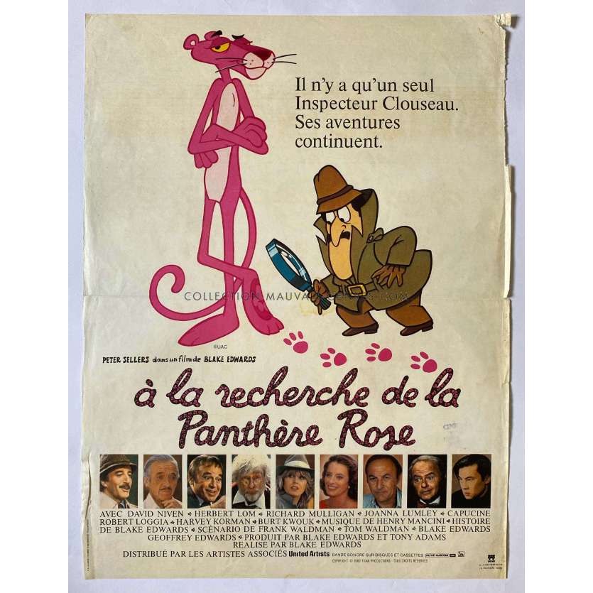 A LA RECHERCHE DE LA PANTHERE ROSE Affiche de film- 40x54 cm. - 1982 - Blake Edwards, Peter Sellers