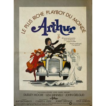 ARTHUR Affiche de film- 40x54 cm. - 1981 - Steve Gordon, Dudley Moore