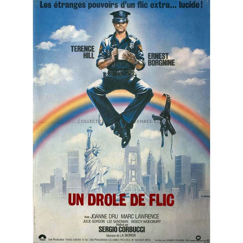 SUPER FUZZ French Movie Poster- 15x21 in. - 1980 - Sergio Corbucci, Terence Hill