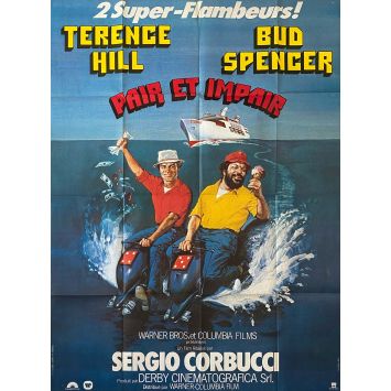 PAIR ET IMPAIR Affiche de film- 120x160 cm. - 1978 - Sergio Corbucci, Terence Hill