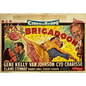 BRIGADOON Affiche de film- 35x55 cm. - 1954 - Vincente Minnelli, Gene Kelly