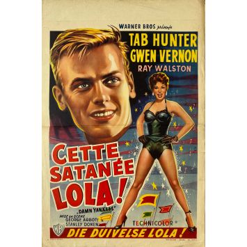 CETTE SATANE LOLA Affiche de film- 35x55 cm. - 1958 - Stanley Donen, Tab Hunter