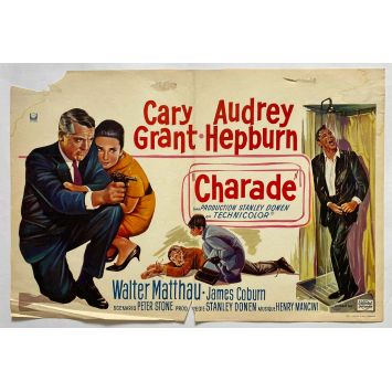 CHARADE Belgian Movie Poster- 14x21 in. - 1963 - Stanley Donen, Cary Grant