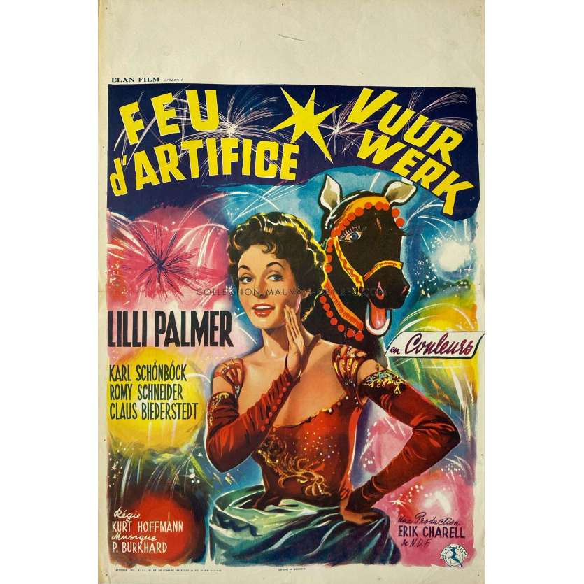 FEU D'ARTIFICE Affiche de film- 35x55 cm. - 1954 - Kurt Hoffmann, Lilli Palmer