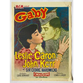 GABY Affiche de film- 35x55 cm. - 1956 - Curtis Bernhardt, Leslie Caron