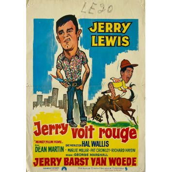 JERRY VOIT ROUGE / UN GALOP DU DIABLE Affiche de film- 35x55 cm. - 1953 - George Marshall, Dean Martin