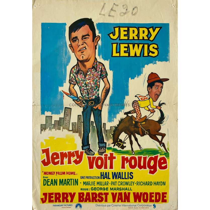 MONEY FROM HOME Belgian Movie Poster- 14x21 in. - 1953 - George Marshall, Dean Martin