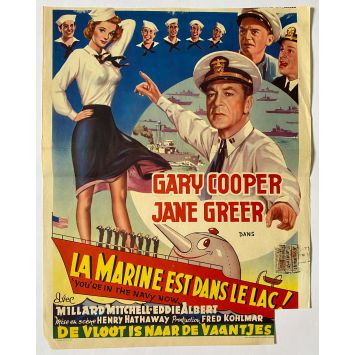 LA MARINE EST DANS LE LAC Affiche de film- 35x55 cm. - 1951 - Henry Hathaway, Cary Cooper