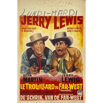 LE TROUILLARD DU FAR WEST Affiche de film- 35x55 cm. - 1956 - Dean Martin, Jerry Lewis