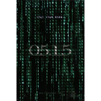 MATRIX RELOADED Affiche de film US Holo RARE ! 69x104 - 2005 - 05.15