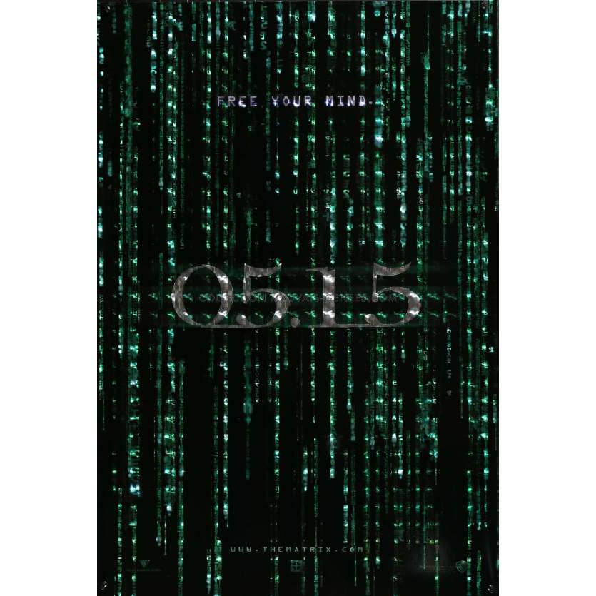 MATRIX RELOADED Affiche de film US Holo RARE ! 69x104 - 2005 - 05.15