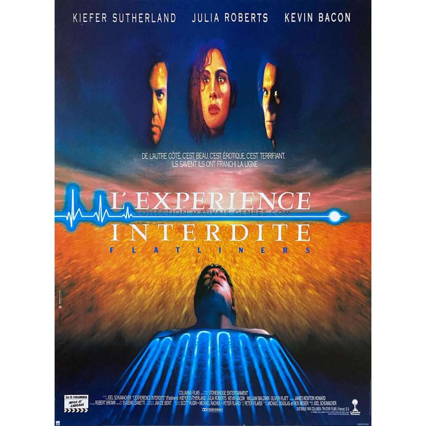 L'EXPERIENCE INTERDITE Affiche de film- 40x54 cm. - 1990 - Joel Shumacher, Kiefer Sutherland