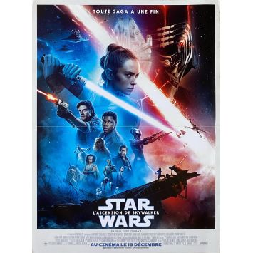 STAR WARS 9 - L'ASCENSION DE SKYWALKER Affiche de film Pliée. - 40x54 cm. - 2019 - J.J. Abrams, Daisy Ridley