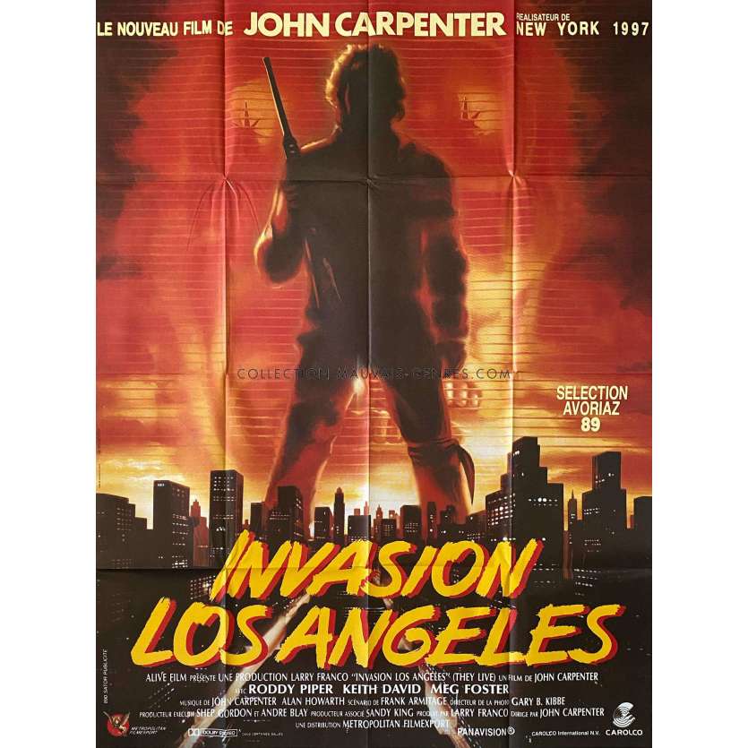 INVASION LOS ANGELES Affiche de film- 120x160 cm. - 1988 - John Carpenter, Roddy Piper