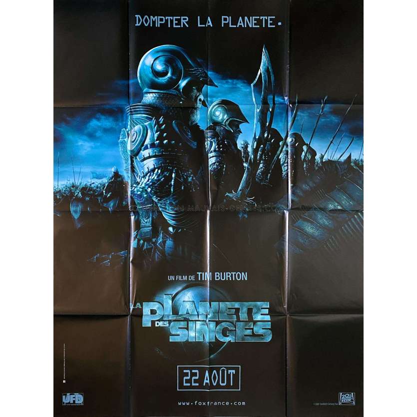 LA PLANETE DES SINGES (2001) Affiche de film Prev. - 120x160 cm. - 2001 - Tim Burton, Tim Roth