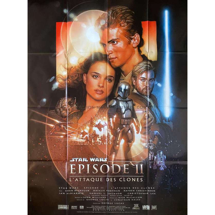 STAR WARS 2 - L'ATTAQUE DES CLONES Affiche de film- 120x160 cm. - 2002 - George Lucas, Natalie Portman