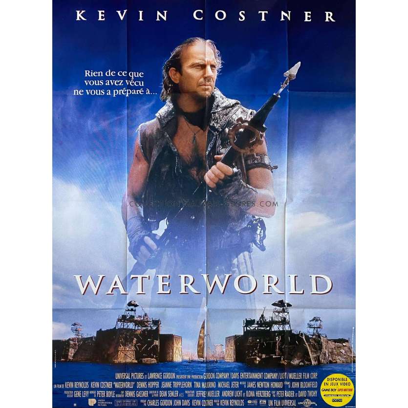 WATERWORLD Affiche de film- 120x160 cm. - 1995 - Kevin Reynolds, Kevin Costner