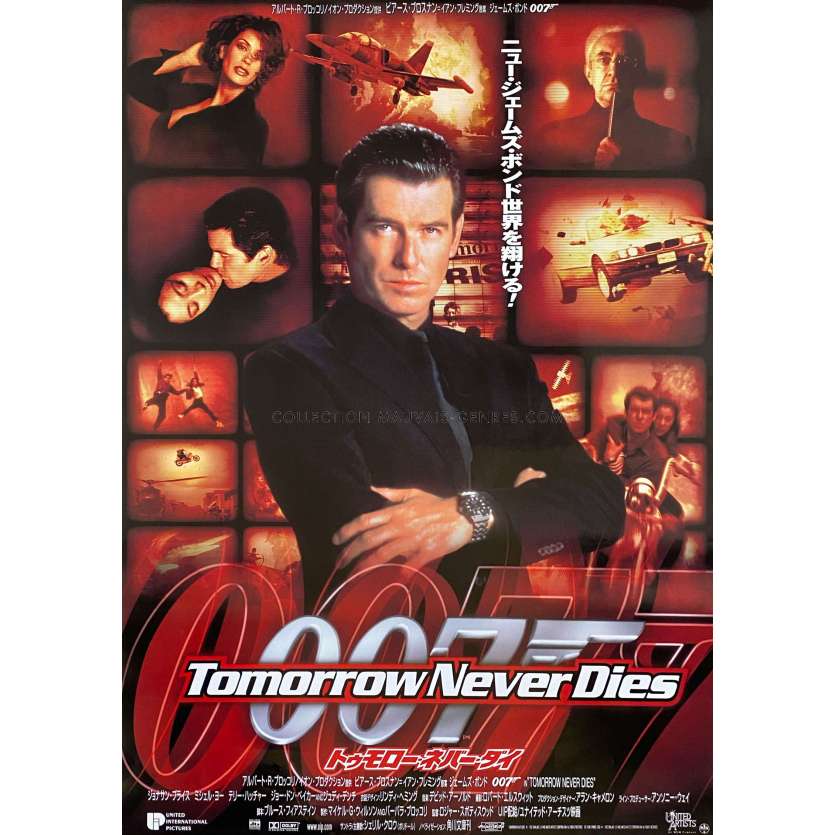 DEMAIN NE MEURT JAMAIS Affiche de cinéma- 51x72 cm. - 1997 - Roger Spottiswoode, Pierce Brosnan