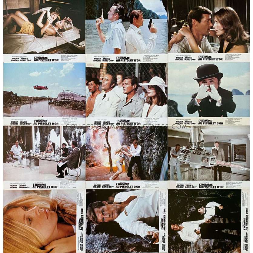 L'HOMME AU PISTOLET D'OR Photos de film x12 - 22x28 cm. - 1977 - James Bond, Roger Moore