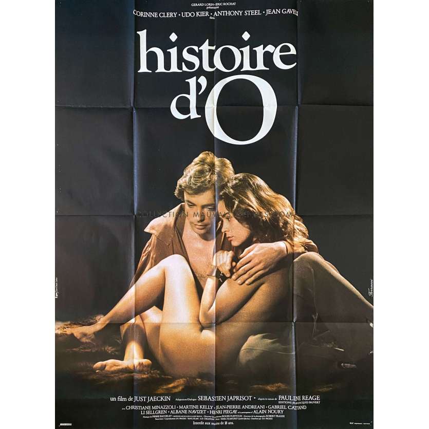 HISTOIRE D'O Affiche de cinéma Style B - 120x160 cm. - 1975 - Just Jaeckin, Corinne Cléry