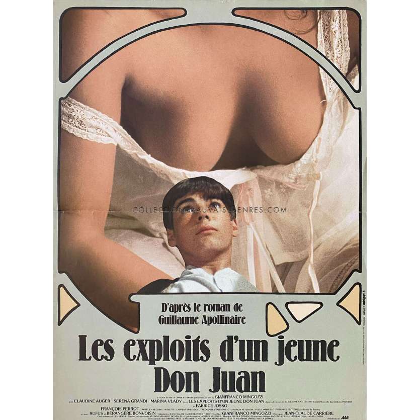 LES EXPLOITS D'UN JEUNE DON JUAN Affiche de cinéma- 40x54 cm. - 1986 - Gianfranco Mingozzi, Claudine Auger