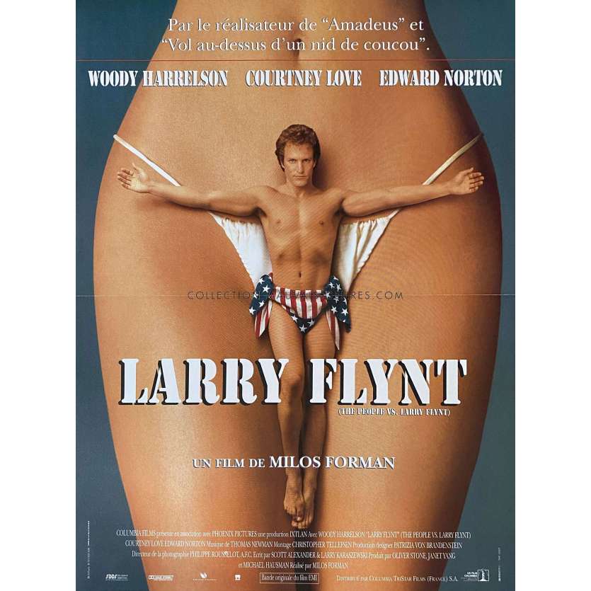 LARRY FLINT Affiche de cinéma- 40x54 cm. - 1996 - Milos Forman, Woody Harrelson