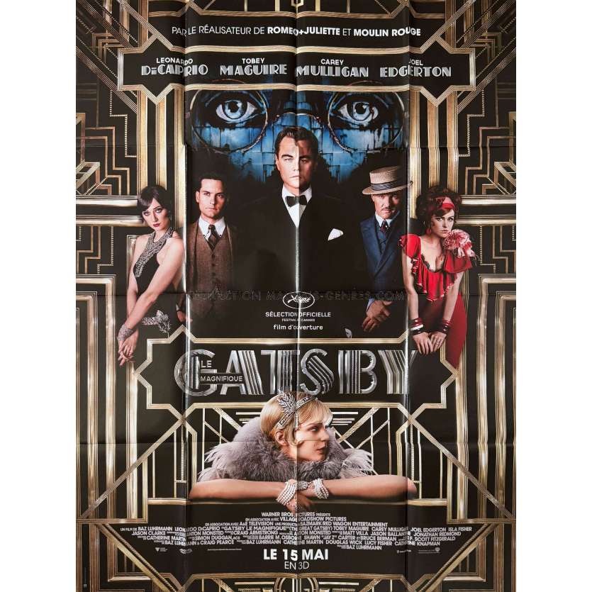 GATSBY (2013) Affiche de cinéma- 120x160 cm. - 2013 - Baz Luhrmann, Leonardo DiCaprio