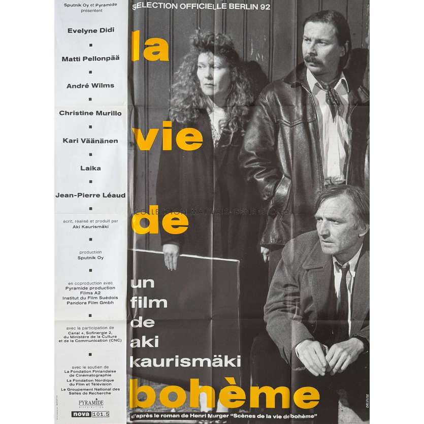 LA VIE DE BOHEME Affiche de cinéma- 120x160 cm. - 1992 - Aki Kaurismäki, Matti Pellonpää