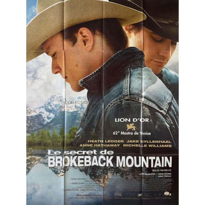 LE SECRET DE BROKEBACK MOUNTAIN Affiche de cinéma- 120x160 cm. - 2005 - Ang Lee, Jake Gyllenhaal