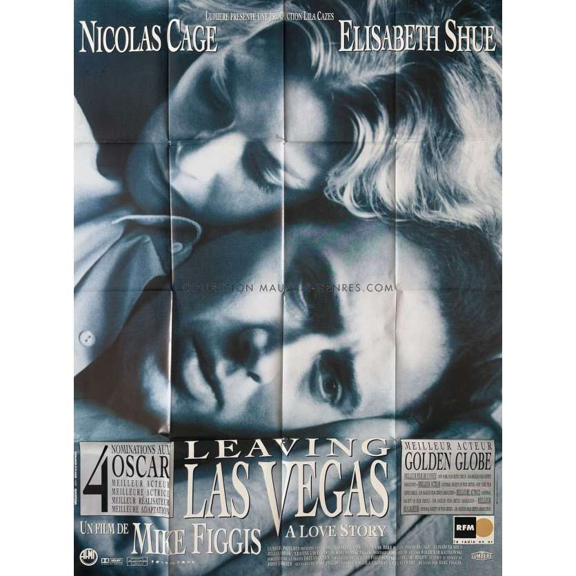 LEAVING LAS VEGAS Affiche de cinéma- 120x160 cm. - 1995 - Mike Figgis, Nicolas Cage