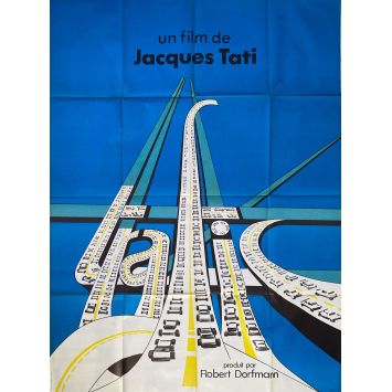 TRAFIC Affiche de cinéma- 120x160 cm. - 1971 - Jacques Tati, Marcel Fraval
