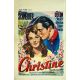 CHRISTINE Belgian Movie Poster- 14x21 in. - 1958 - Pierre Gaspard-Huit, Alain Delon