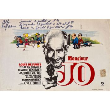 JO Belgian Movie Poster- 14x21 in. - 1971 - Jean Girault, Louis de Funès