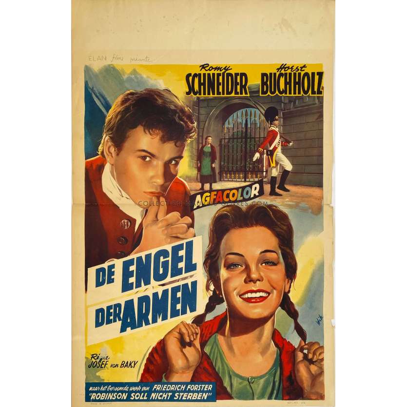 AN ANGEL ON WHEELS Belgian Movie Poster- 14x21 in. - 1959 - Geza von Radvanyi, Romy Schneider