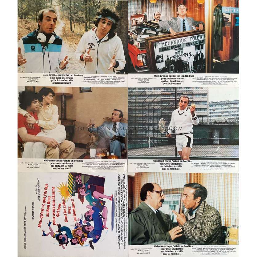 MAIS QU'EST-CE QUE J'AI FAIT AU BON DIEU Photos de film x5 avec synopsis. - 22x28 cm. - 1980 - Jan Saint-Hamont, Robert Castel