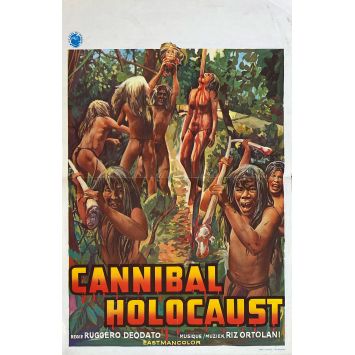 CANNIBAL HOLOCAUST Belgian Movie Poster- 14x21 in. - 1980 - Ruggero Deodato, Robert Kerman