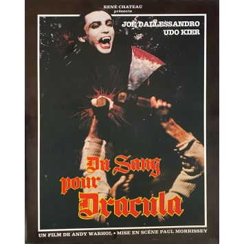 DU SANG POUR DRACULA Synopsis 4p. - 21x30 cm. - 1974 - Paul Morrissey, Joe Dallesandro
