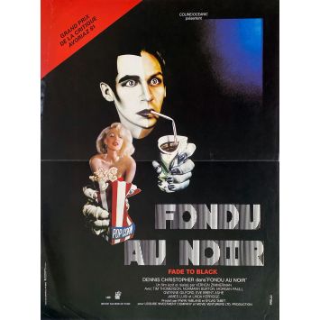 FADE TO BLACK French Movie Poster- 15x21 in. - 1980 - Vernon Zimmerman, Dennis Christopher