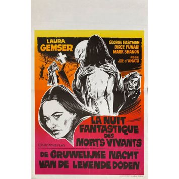 EROTIC NIGHTS OF THE LIVING DEAD Belgian Movie Poster- 14x21 in. - 1980 - Joe D'amato, George Eastman