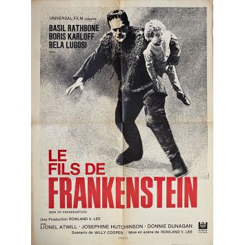 SON OF FRANKENSTEIN French Movie Poster- 23x32 in. - 1939/1970 - Rowland V. Lee, Boris Karloff