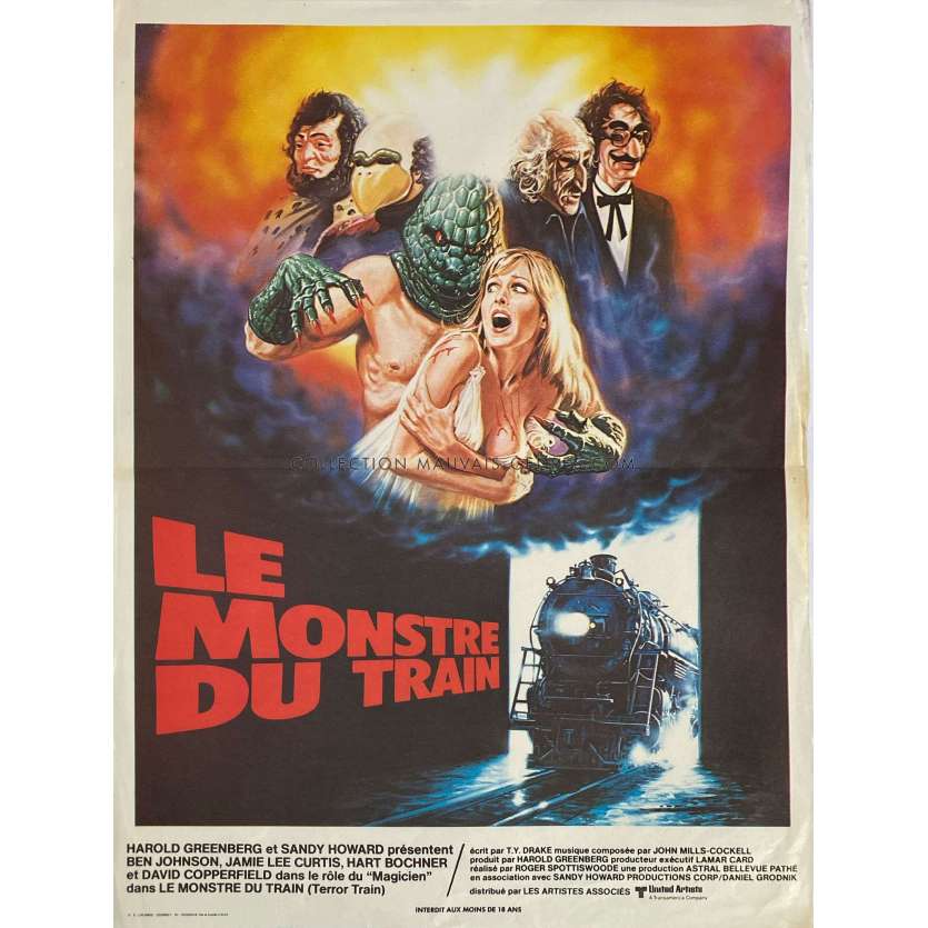 TERROR TRAIN French Movie Poster- 15x21 in. - 1980 - Roger Spottiswoode, Jamie Lee Curtis