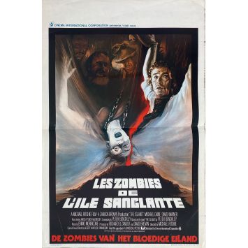 THE ISLAND Belgian Movie Poster- 14x21 in. - 1980 - Michael Ritchie, Michael Caine