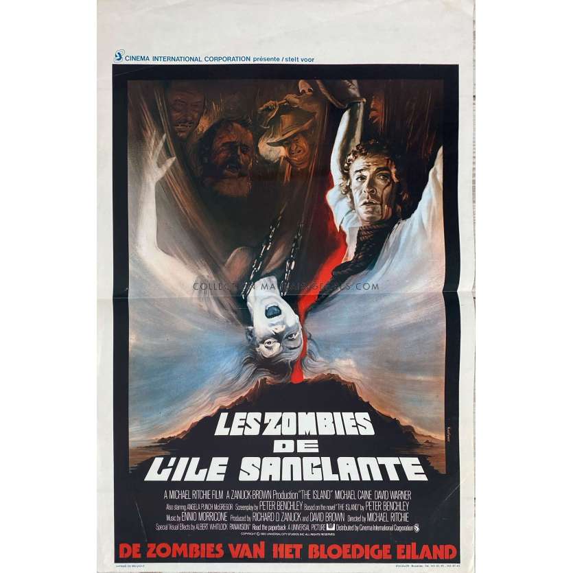 THE ISLAND Belgian Movie Poster- 14x21 in. - 1980 - Michael Ritchie, Michael Caine