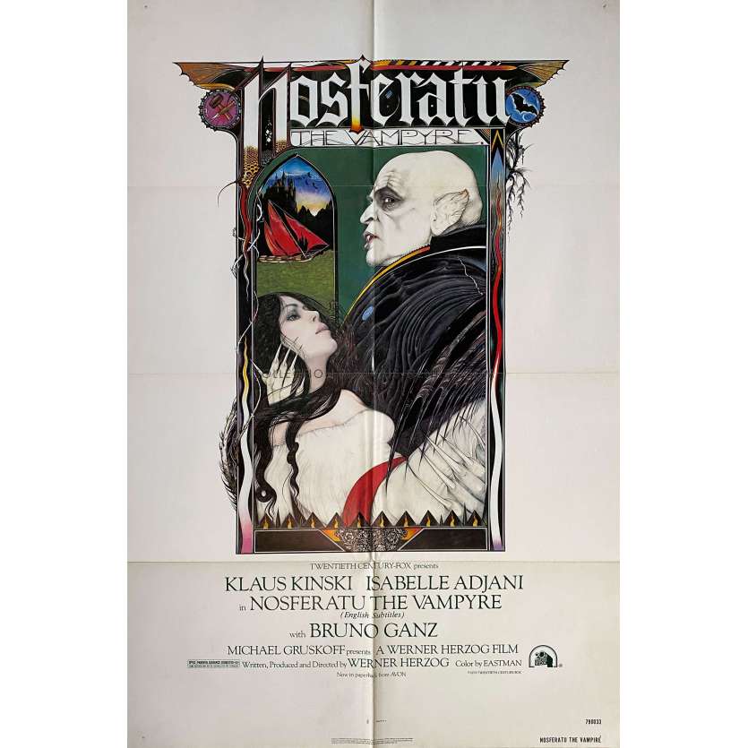 NOSFERATU U.S Movie Poster- 27x41 in. - 1979 - Werner Herzog, Klaus Kinski