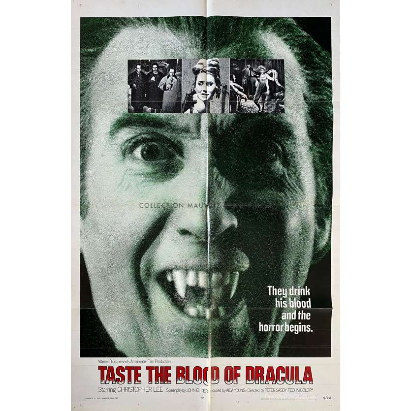 TASTE THE BLOOD OF DRACULA U.S Movie Poster- 27x41 in. - 1970 - Peter Sasdy, Christopher Lee